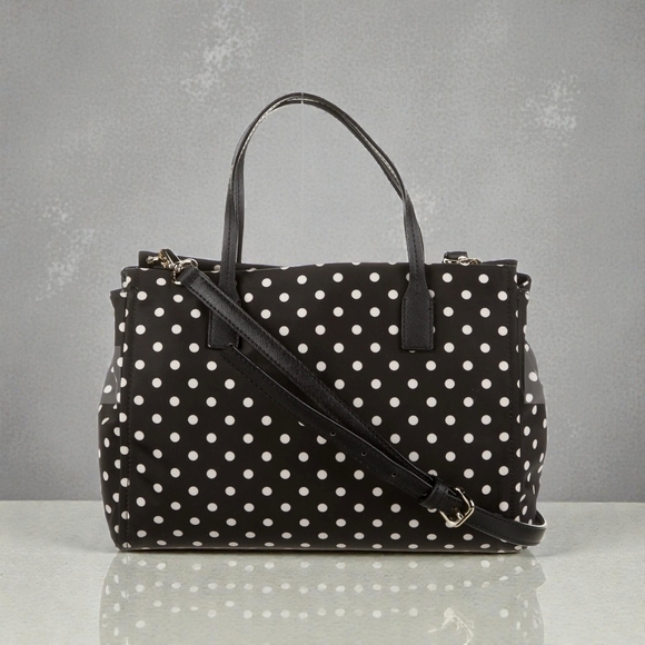 Kate Spade Black and White Polka Dot Satchel - Picture 5 of 5